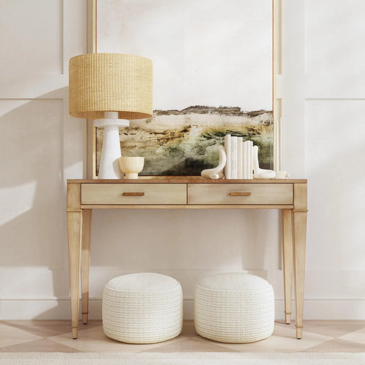 Kai 2 Drawer Console Table by Butler Specialty Company. Made from poplar solids, wood veneers, mdf in a unique style.