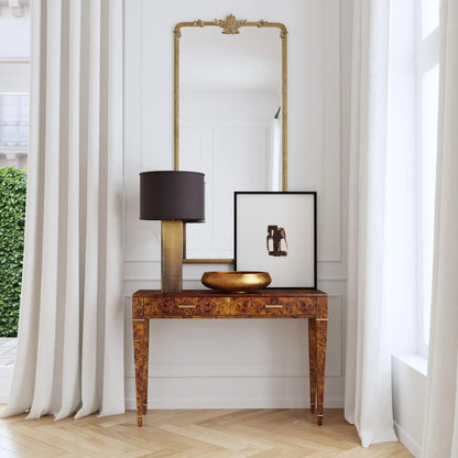 Kai 2 Drawer Burl Wood Console Table by Butler Specialty Company. Made from poplar solids, burl veneer, mdf in a modern style.
