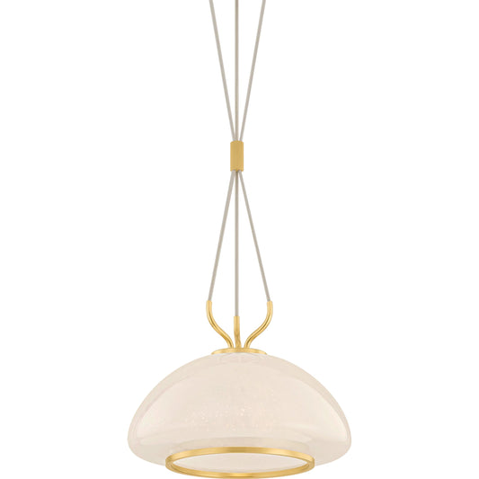 Baudette Pendant by Hudson Valley in aged brass. Made from unique in a modern style.