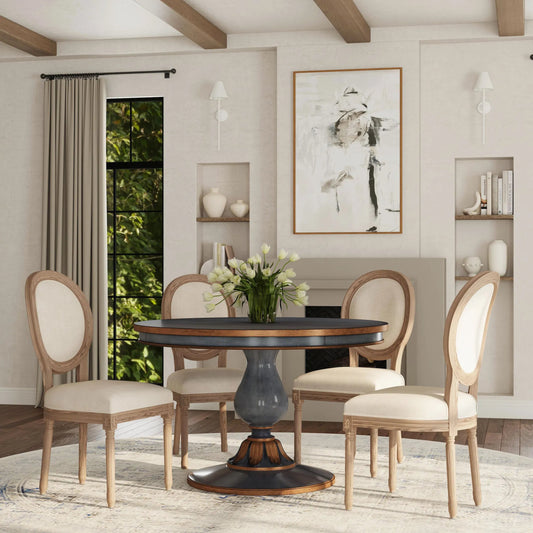 Evie Dining Table by Butler Specialty Company. Made from poplar wood, cherry veneer, resin, mdf in a unique style.