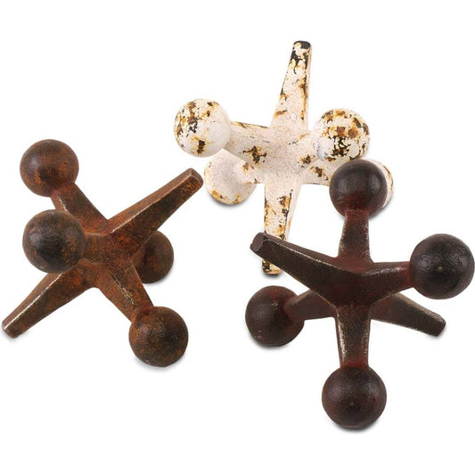 Jax Jacks Set of Three by Mercana in brown. Made from unique in a traditional style.