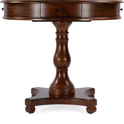 Fredrik Round Game Table by Butler Specialty Company. Made from rubberwood, poplar solids, cherry/maple/walnut veneer, mdf, resin in a traditional style.