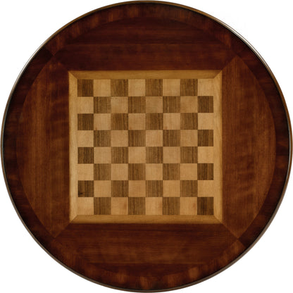 Fredrik Round Game Table by Butler Specialty Company. Made from rubberwood, poplar solids, cherry/maple/walnut veneer, mdf, resin in a traditional style.