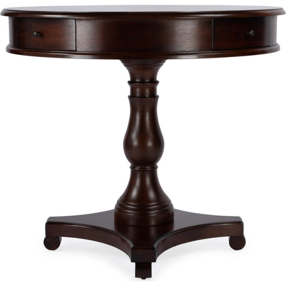 Fredrik Round Game Table by Butler Specialty Company. Made from rubberwood, poplar solids, cherry/maple/walnut veneer, mdf, resin in a traditional style.