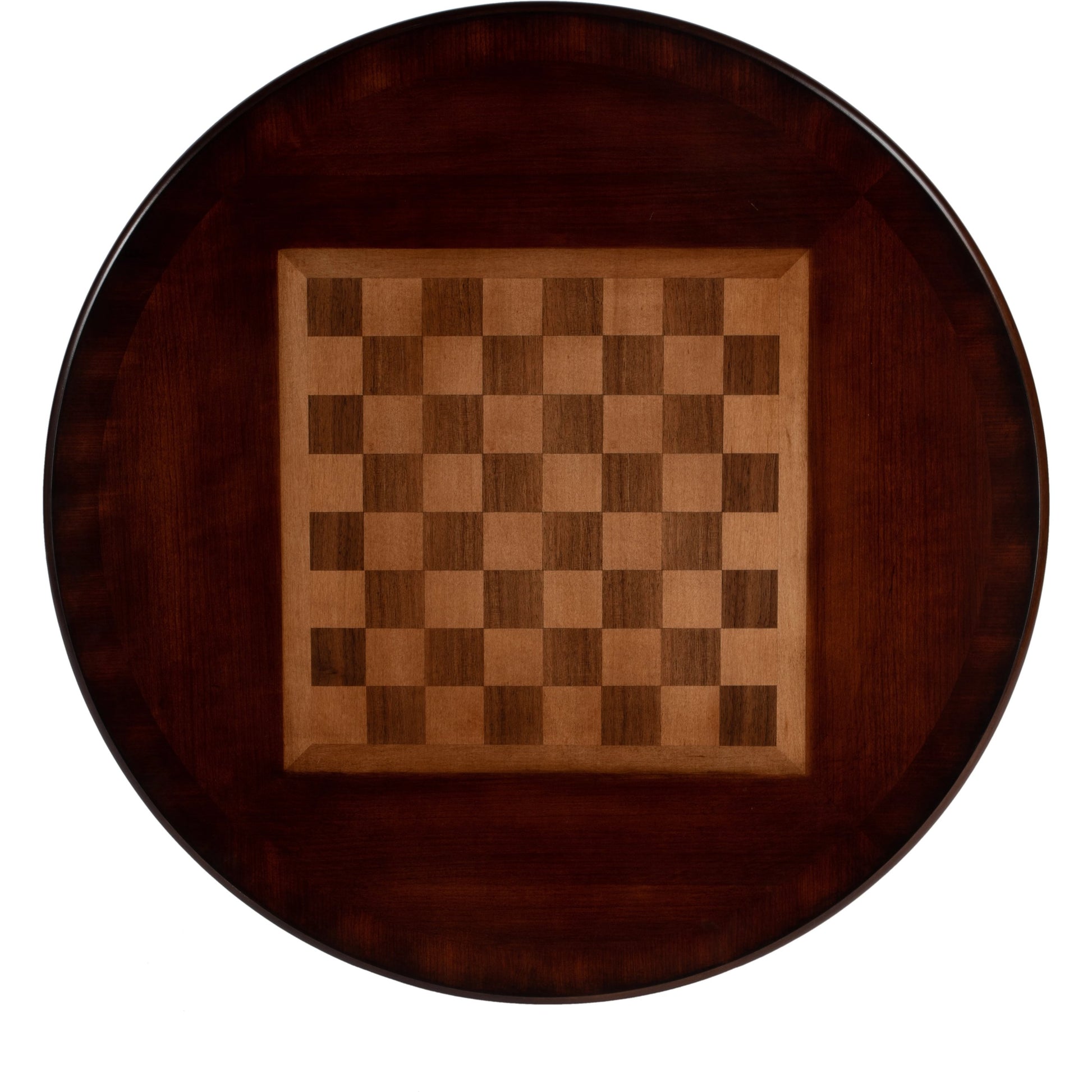 Fredrik Round Game Table by Butler Specialty Company. Made from rubberwood, poplar solids, cherry/maple/walnut veneer, mdf, resin in a traditional style.