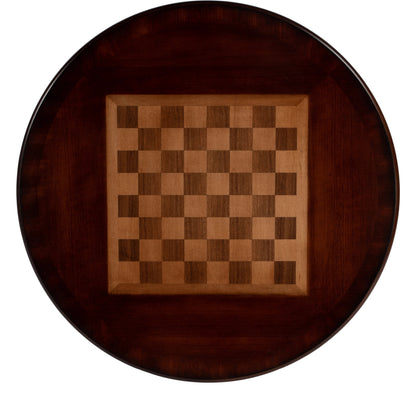 Fredrik Round Game Table by Butler Specialty Company. Made from rubberwood, poplar solids, cherry/maple/walnut veneer, mdf, resin in a traditional style.