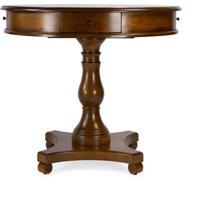 Fredrik Round Game Table by Butler Specialty Company. Made from rubberwood, poplar solids, cherry/maple/walnut veneer, mdf, resin in a traditional style.