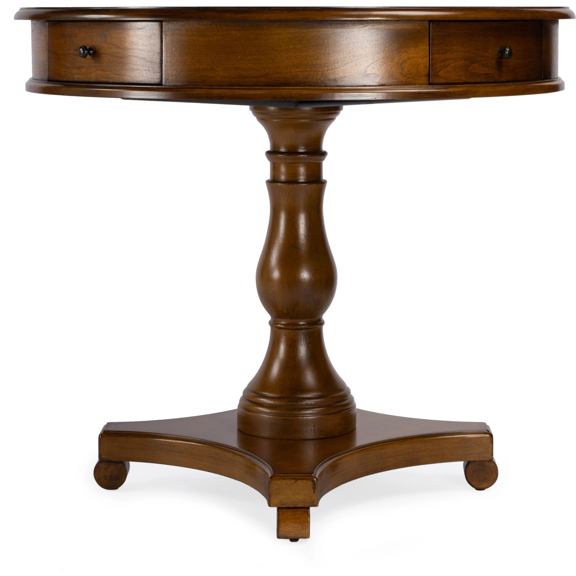 Fredrik Round Game Table by Butler Specialty Company. Made from rubberwood, poplar solids, cherry/maple/walnut veneer, mdf, resin in a traditional style.