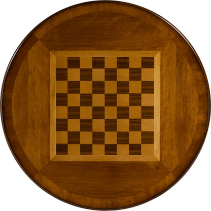 Fredrik Round Game Table by Butler Specialty Company. Made from rubberwood, poplar solids, cherry/maple/walnut veneer, mdf, resin in a traditional style.