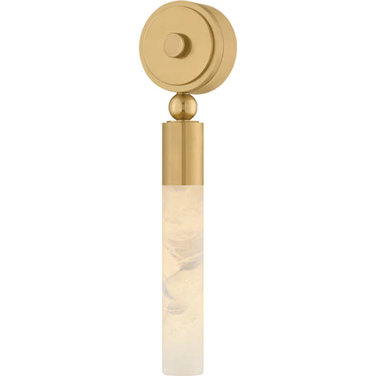 Augustin Wall Sconce by Corbett in vintage brass. Made from steel in a unique style.