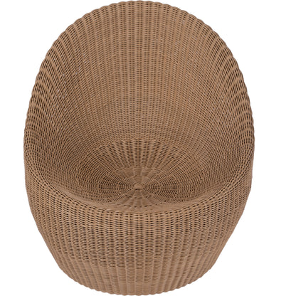 Delmar Rattan Outdoor Nest Chair by Butler Specialty Company in natural and natural rattan. Made from aluminum and synthetic rattan in a cottage & farmhouse style.