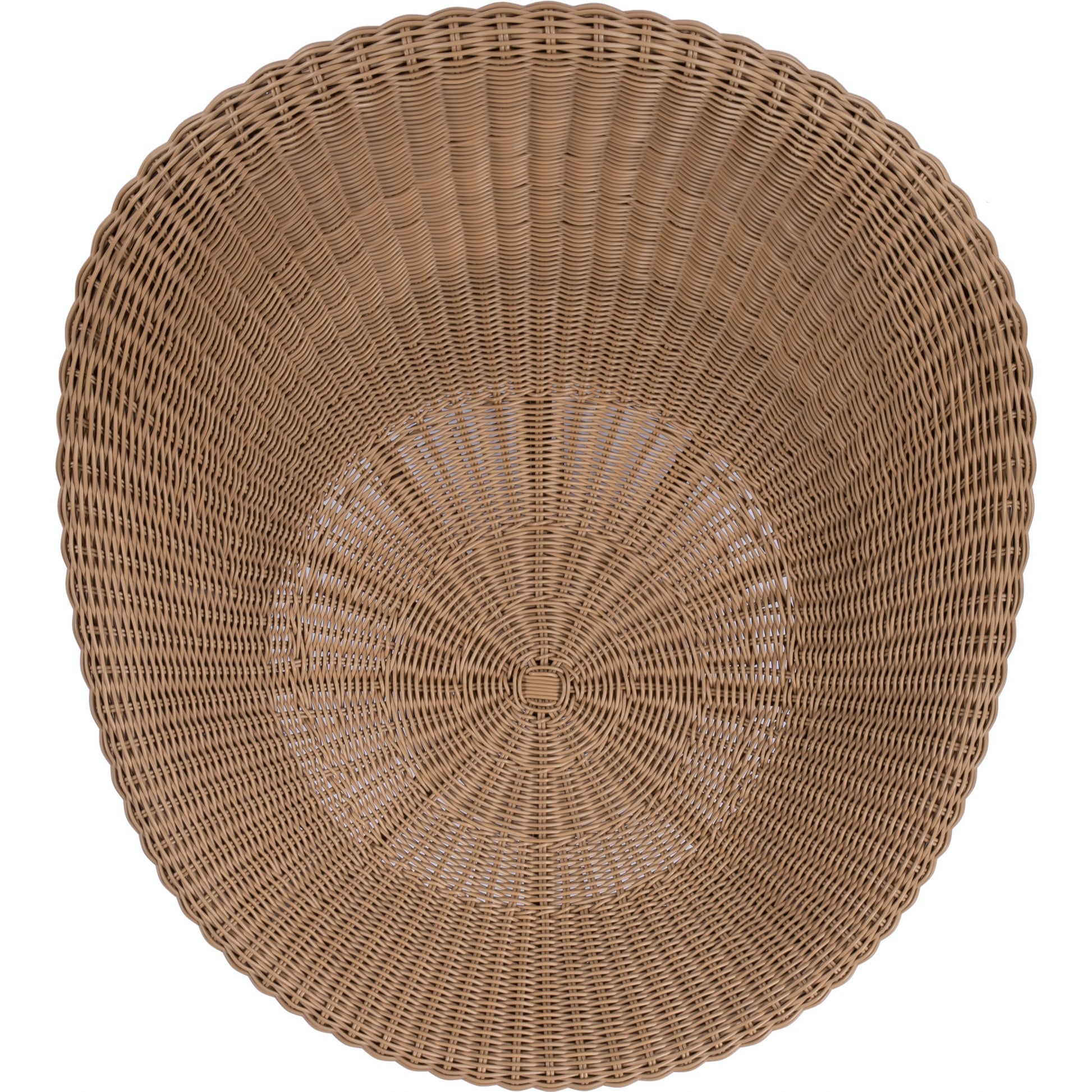 Delmar Rattan Outdoor Nest Chair by Butler Specialty Company in natural and natural rattan. Made from aluminum and synthetic rattan in a cottage & farmhouse style.