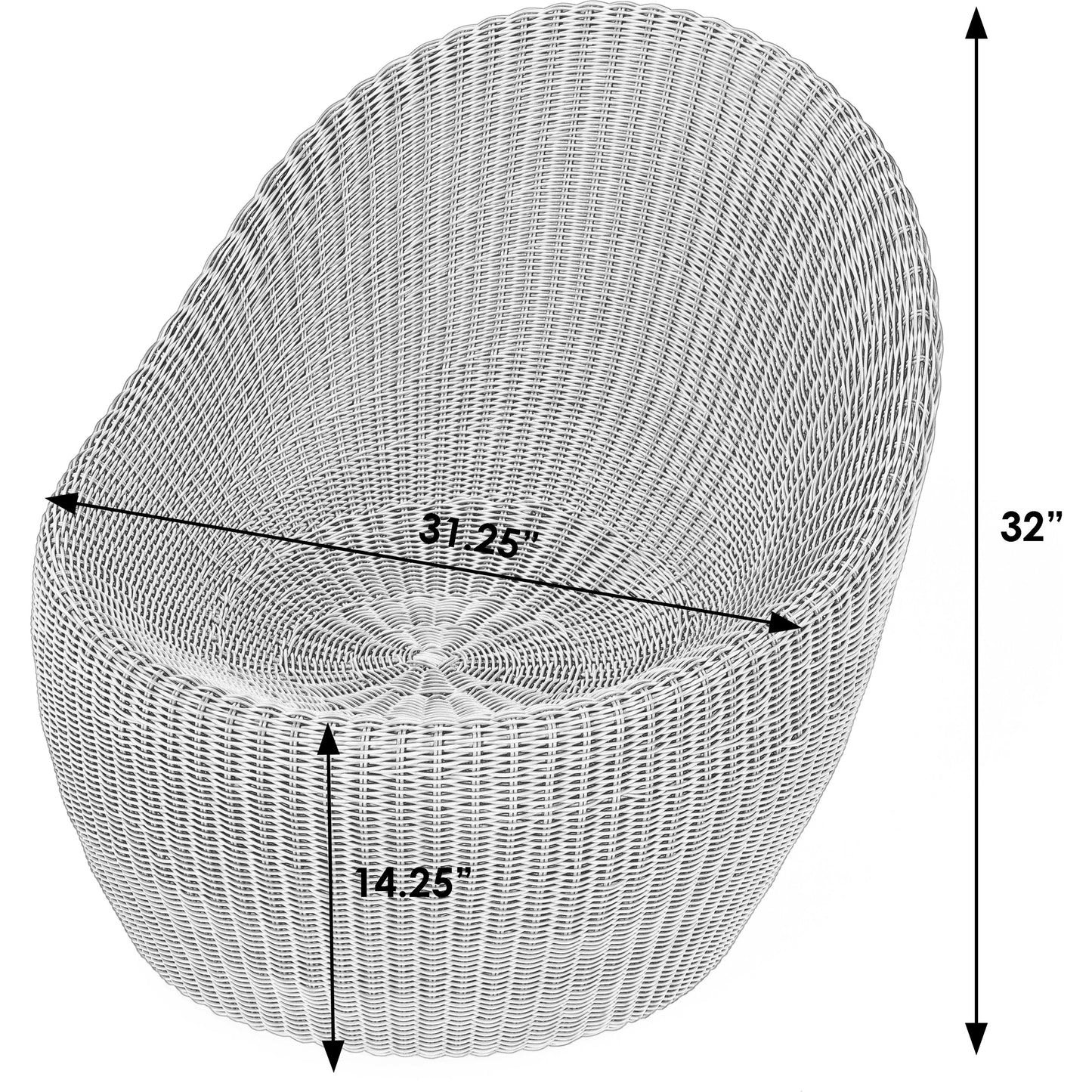 002 SI-2077819 | Additional Silo | Delmar Rattan Outdoor Nest Chair by Butler Specialty Company in natural and natural rattan. Made from aluminum and synthetic rattan in a cottage & farmhouse style.