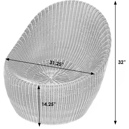 Delmar Rattan Outdoor Nest Chair by Butler Specialty Company in natural and natural rattan. Made from aluminum and synthetic rattan in a cottage & farmhouse style.