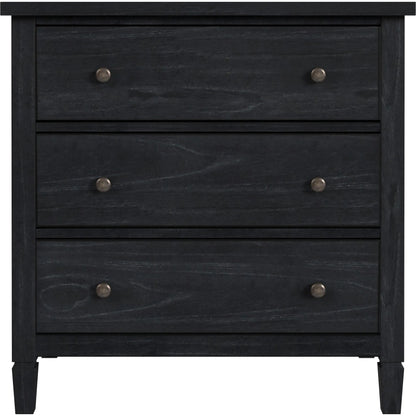 Flagstaff 3-Drawer Dresser by Butler Specialty Company in black. Made from mindi wood, mindi veneer, mdf in a unique style.