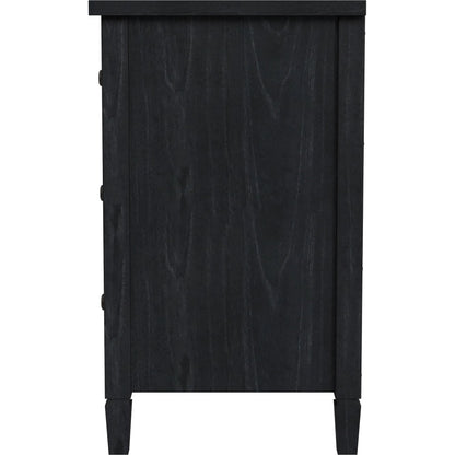 Flagstaff 3-Drawer Dresser by Butler Specialty Company in black. Made from mindi wood, mindi veneer, mdf in a unique style.