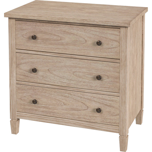 Flagstaff 3 Drawer Dresser by Butler Specialty Company in natural and desert sand. Made from mindi wood, mindi veneer, mdf in a cottage & farmhouse style.