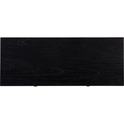 Flagstaff 2 Drawer Console Table by Butler Specialty Company in black. Made from mdf, mindi wood, mindi veneer in a unique style.
