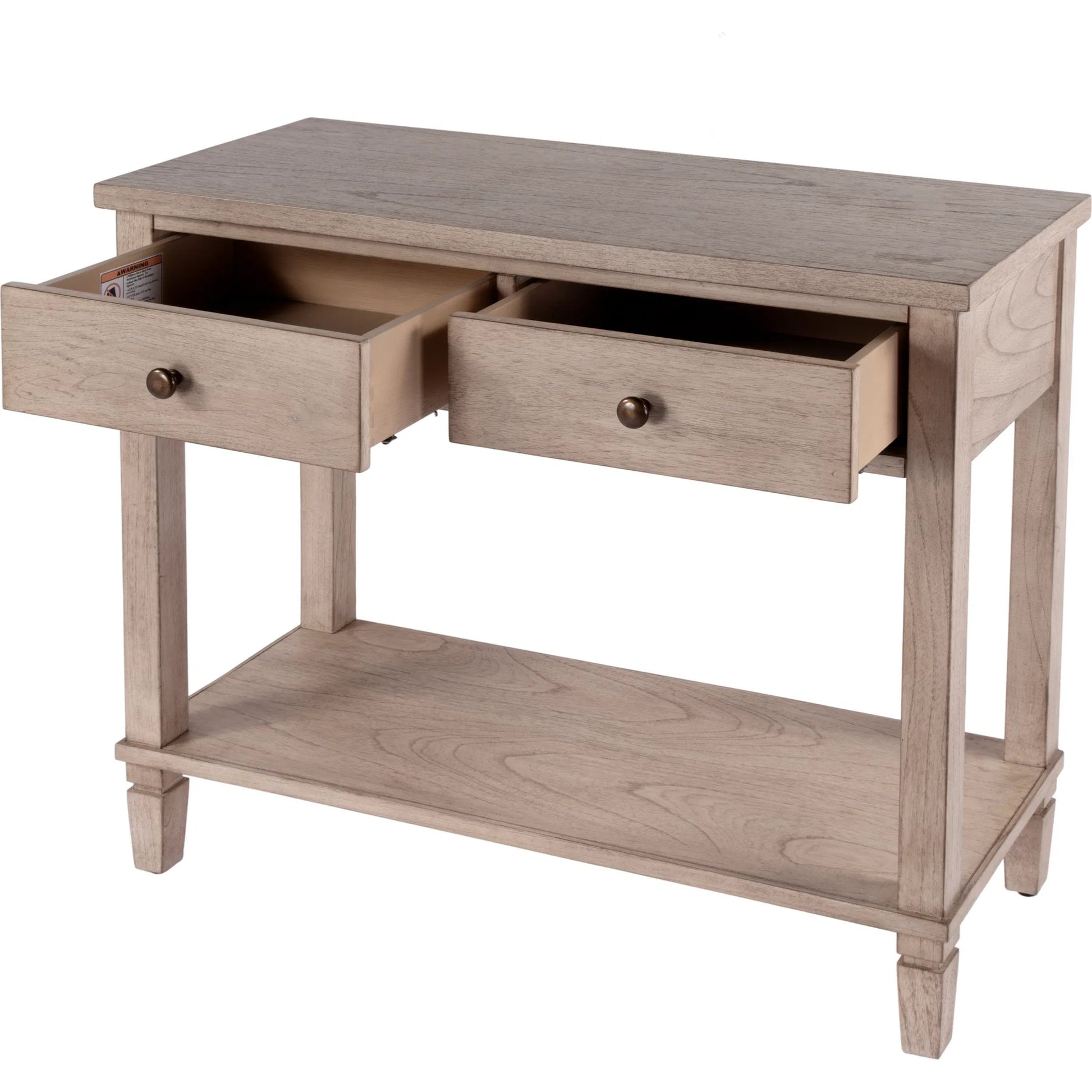 Flagstaff 2 Drawer 36" Console Table by Butler Specialty Company in natural and desert sand. Made from mdf: 60%, mindi solids: 20%, mindi veneers: 20% in a cottage & farmhouse style.