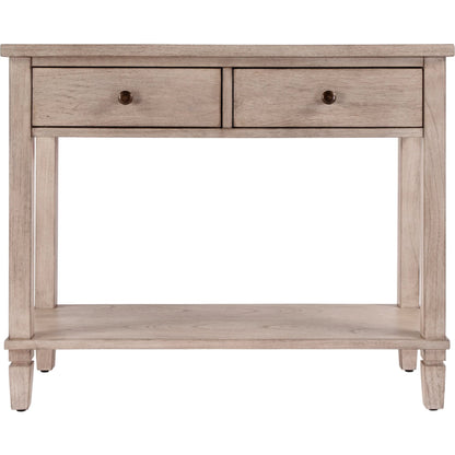 Flagstaff 2 Drawer 36" Console Table by Butler Specialty Company in natural and desert sand. Made from mdf: 60%, mindi solids: 20%, mindi veneers: 20% in a cottage & farmhouse style.