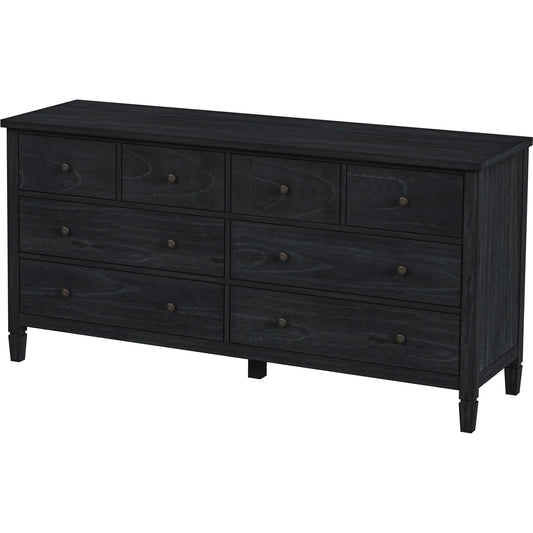 Flagstaff 8 Drawer Wood Dresser by Butler Specialty Company in black. Made from mindi wood, mindi veneer, mdf in a unique style.