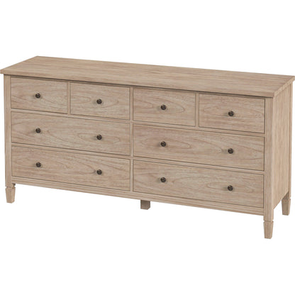 Flagstaff 8 Drawer Dresser by Butler Specialty Company in natural and desert sand. Made from mindi wood, mindi veneer, mdf in a cottage & farmhouse style.