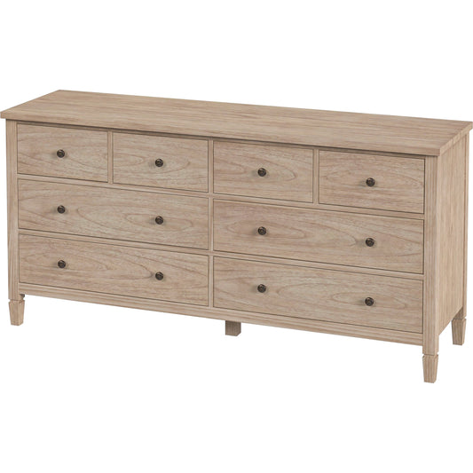 Flagstaff 8 Drawer Dresser by Butler Specialty Company in natural and desert sand. Made from mindi wood, mindi veneer, mdf in a cottage & farmhouse style.