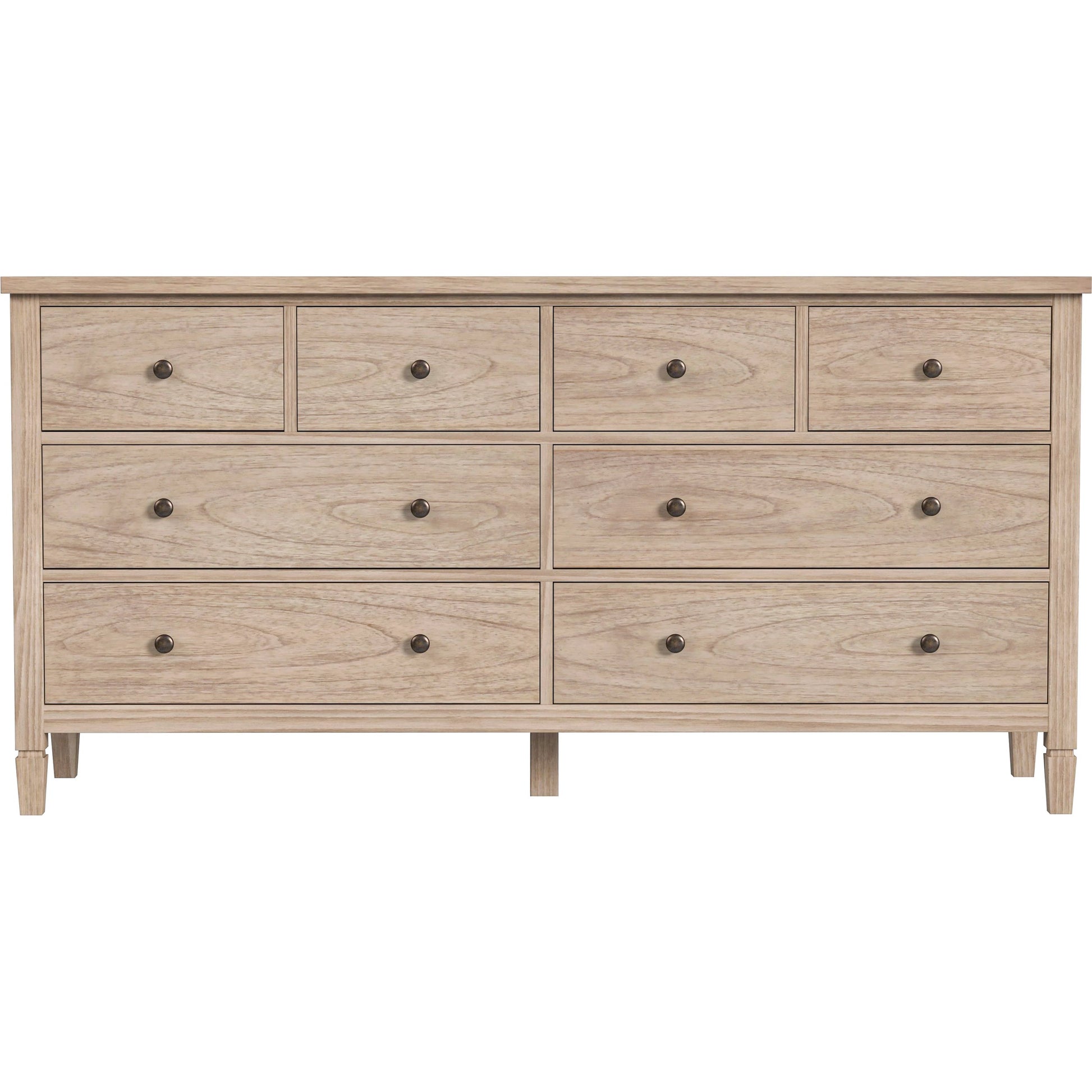 Flagstaff 8 Drawer Dresser by Butler Specialty Company in natural and desert sand. Made from mindi wood, mindi veneer, mdf in a cottage & farmhouse style.
