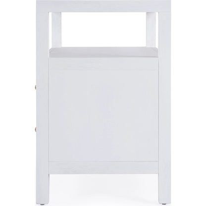 Nora 2 Drawer Nightstand by Butler Specialty Company in white. Made from acacia wood, acacia veneer, solid pine, mdf in a unique style.