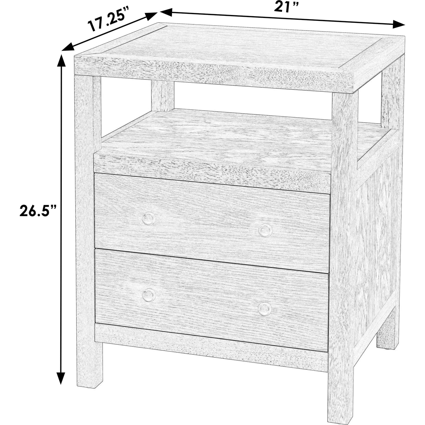 014 SI-2077836 | Additional Silo | Celine 2 Drawer Nightstand by Butler Specialty Company. Made from unique in a modern style.