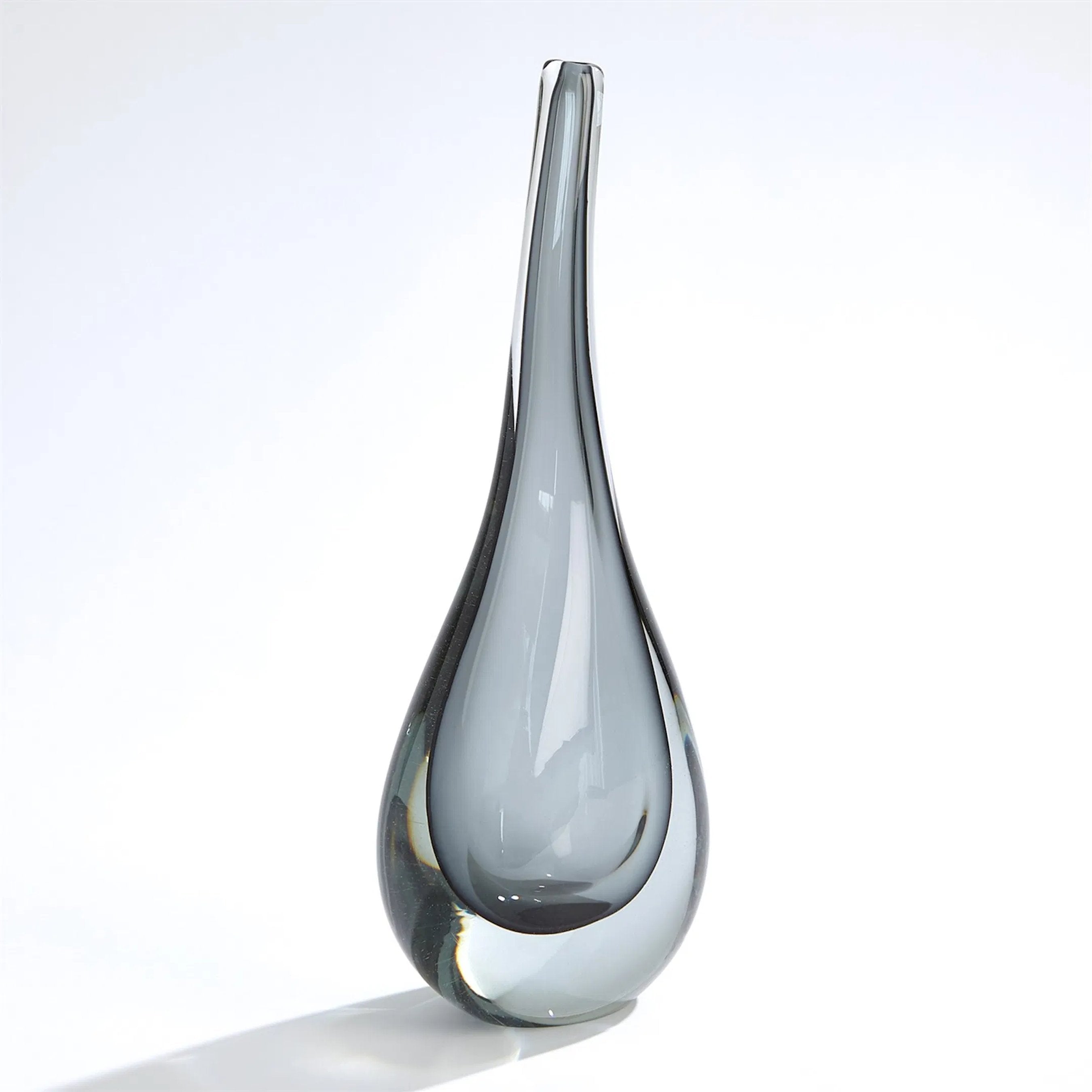 Stretched Neck Vase-Grey-Lg
