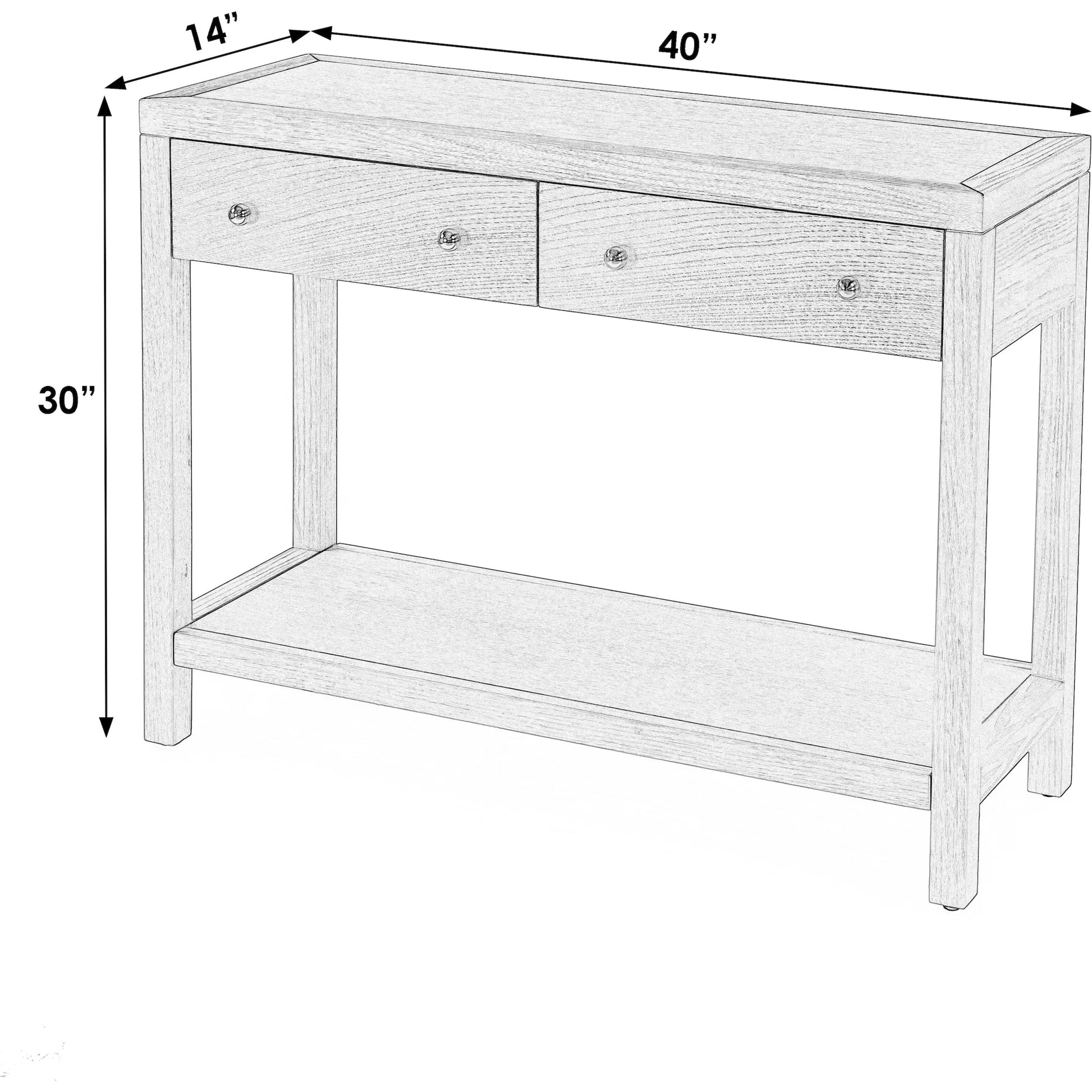 Nora 2 Drawer Console Table by Butler Specialty Company. Made from acacia wood, acacia veneer, mdf, pine wood in a unique style.