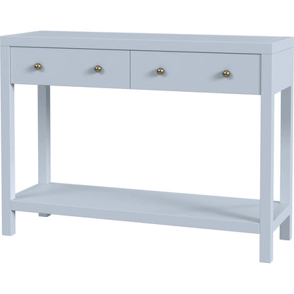 Nora Console Table by Butler Specialty Company in light blue. Made from acacia wood, acacia veneer, mdf, pine wood in a unique style.