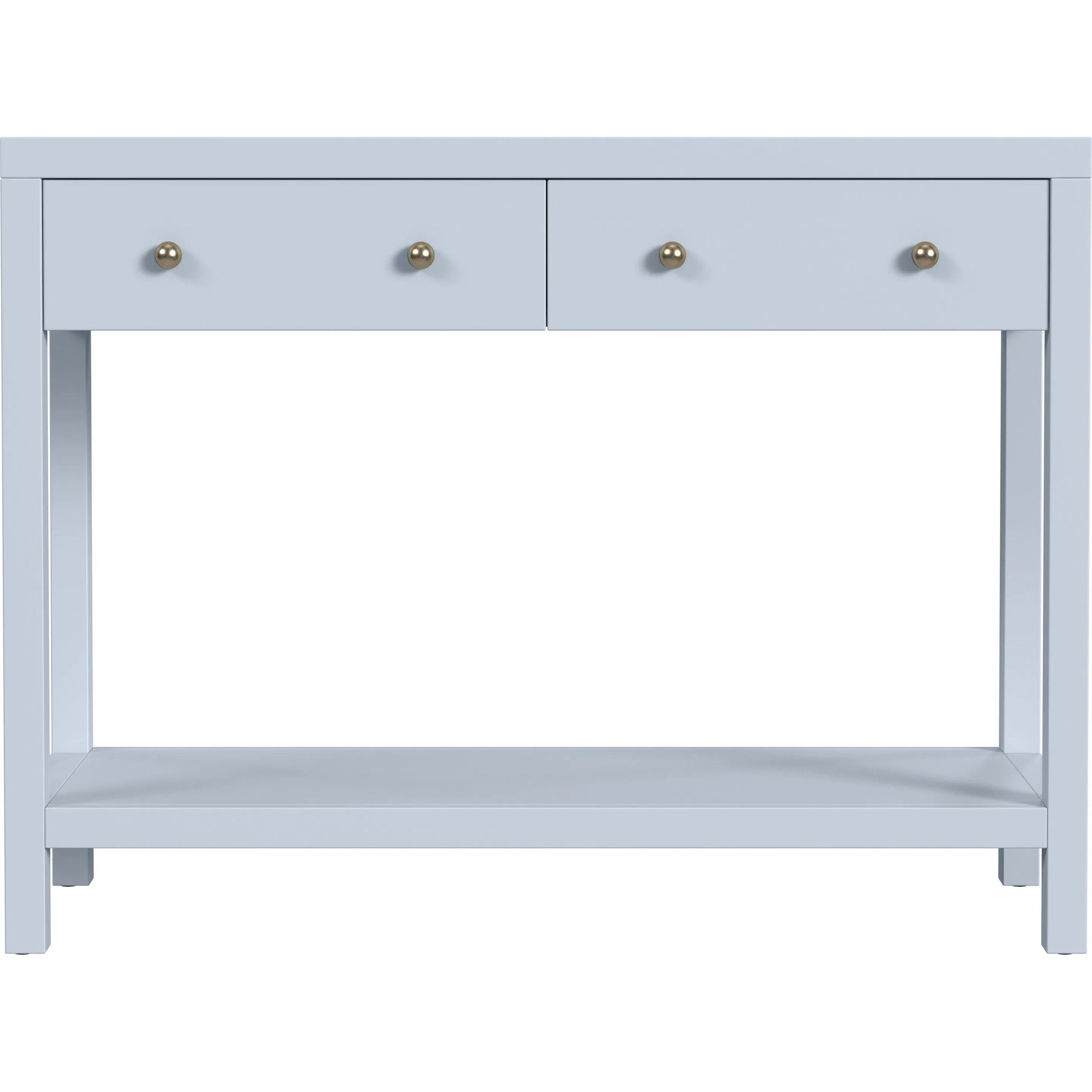 Nora Console Table by Butler Specialty Company in light blue. Made from acacia wood, acacia veneer, mdf, pine wood in a unique style.