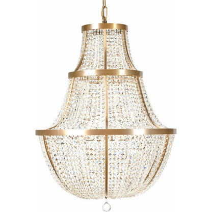 Crystal Baller 12 Light Leaded Crystal Empire Pendant by Varaluz in bronze. Made from steel, crystal in a unique style.