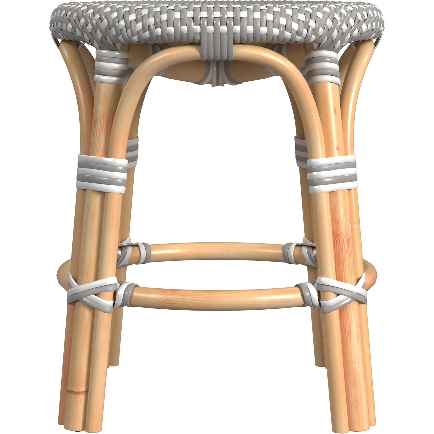 006 SI-2077841 | Additional Silo | Tobias Rattan Round 18" Stool by Butler Specialty Company. Made from rattan: 60%, polyurethane synthetic rattan (pe): 40% in a coastal style.