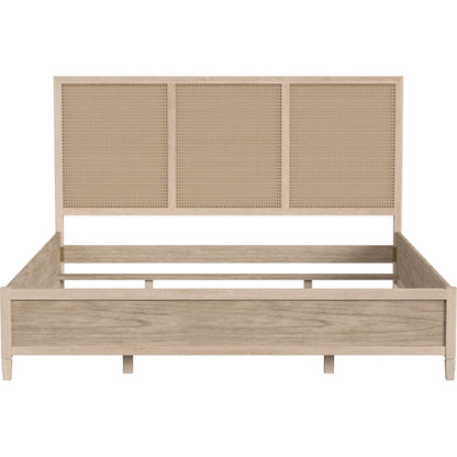 Flagstaff Bed by Butler Specialty Company in desert sand. Made from mindi wood, mindi veneer, mdf, cane in a cottage & farmhouse style.