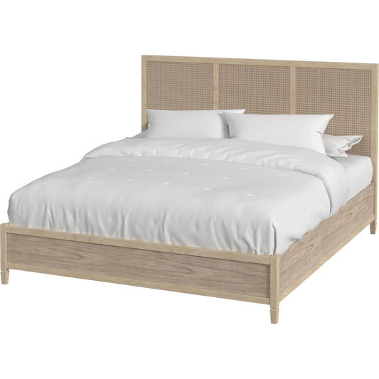 Flagstaff Bed by Butler Specialty Company in desert sand. Made from mindi wood, mindi veneer, mdf, cane in a cottage & farmhouse style.