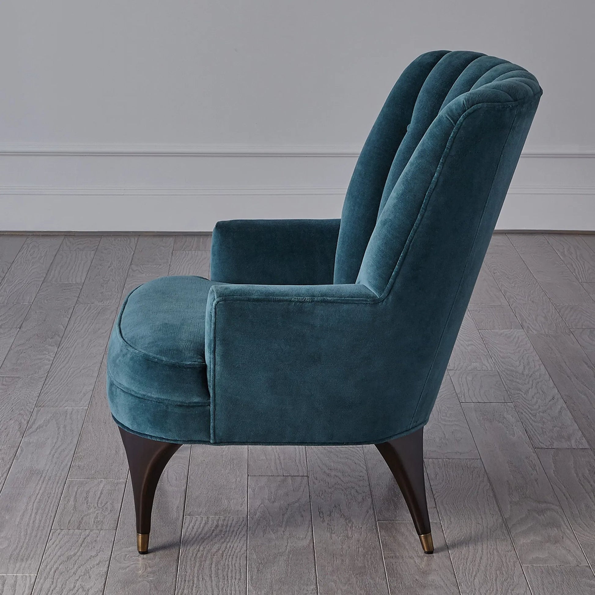 Duncan Chair by Global Views. Made from rubberwood, wood, fabric, 100% cotton velvet made in usa, double rub: 50, 000 in a transitional style.