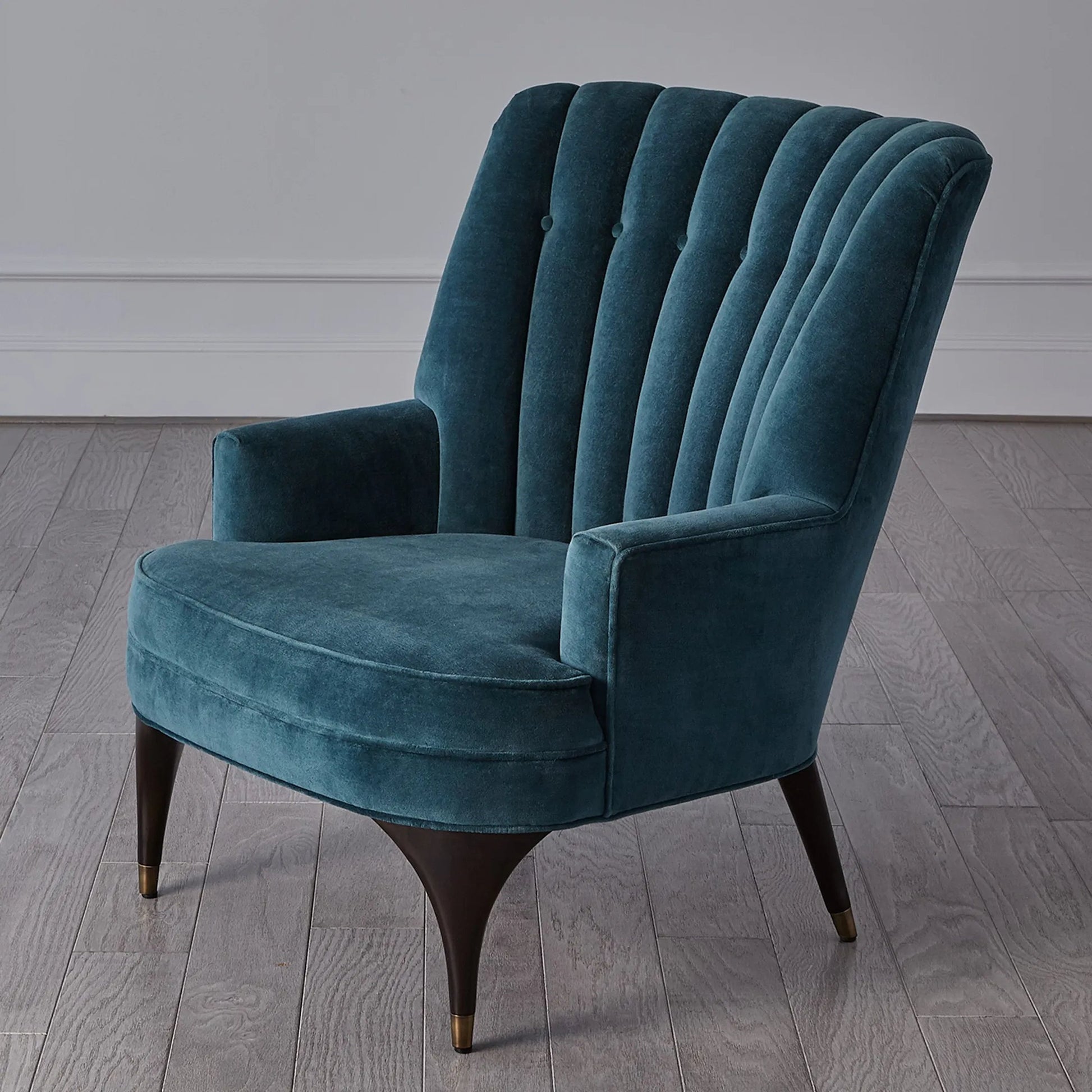 Duncan Chair by Global Views. Made from rubberwood, wood, fabric, 100% cotton velvet made in usa, double rub: 50, 000 in a transitional style.