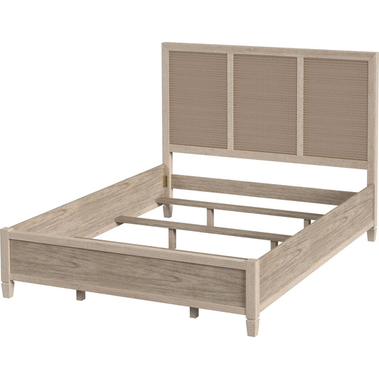 Flagstaff Bed by Butler Specialty Company in desert sand. Made from mindi wood, mindi veneer, mdf, cane in a cottage & farmhouse style.