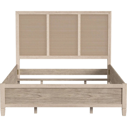 Flagstaff Bed by Butler Specialty Company in desert sand. Made from mindi wood, mindi veneer, mdf, cane in a cottage & farmhouse style.