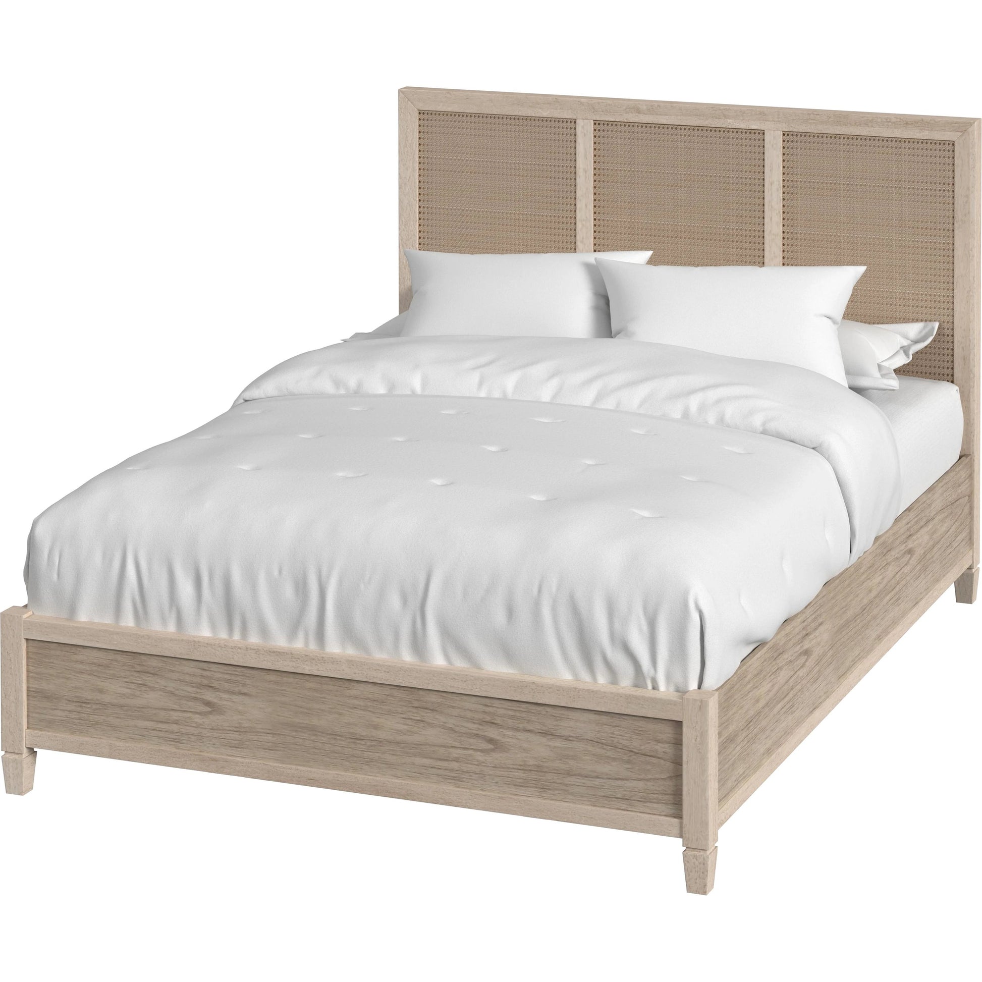 Flagstaff Bed by Butler Specialty Company in desert sand. Made from mindi wood, mindi veneer, mdf, cane in a cottage & farmhouse style.