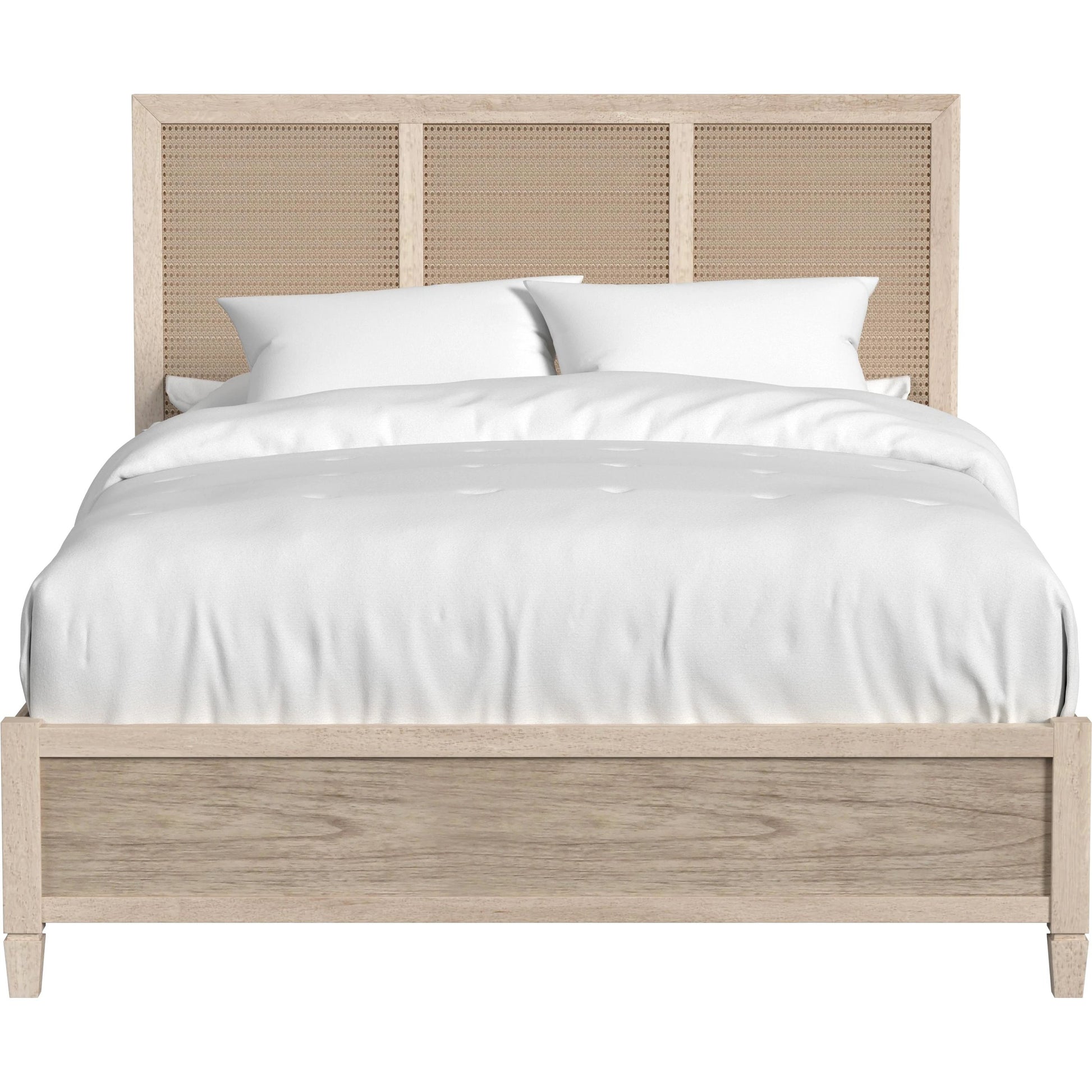 Flagstaff Bed by Butler Specialty Company in desert sand. Made from mindi wood, mindi veneer, mdf, cane in a cottage & farmhouse style.