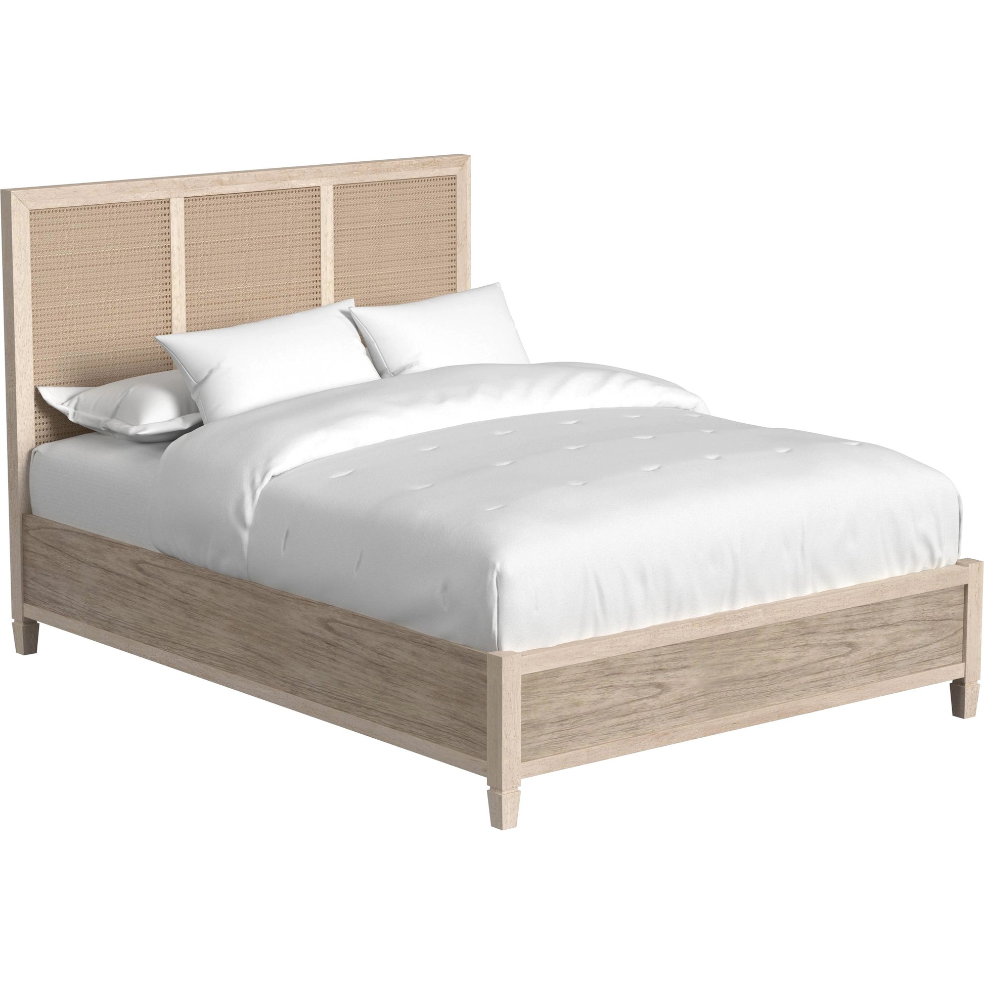 Flagstaff Bed by Butler Specialty Company in desert sand. Made from mindi wood, mindi veneer, mdf, cane in a cottage & farmhouse style.