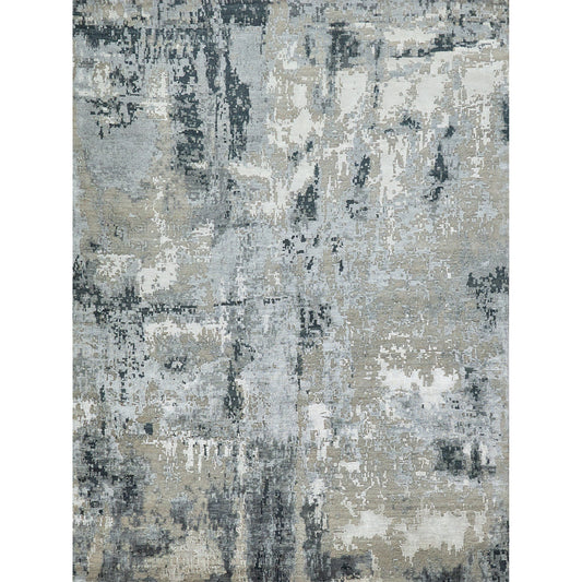 Cosmo Rug by Exquisite Rugs in gray, charcoal. Made from wool, bamboo silk in a unique style.