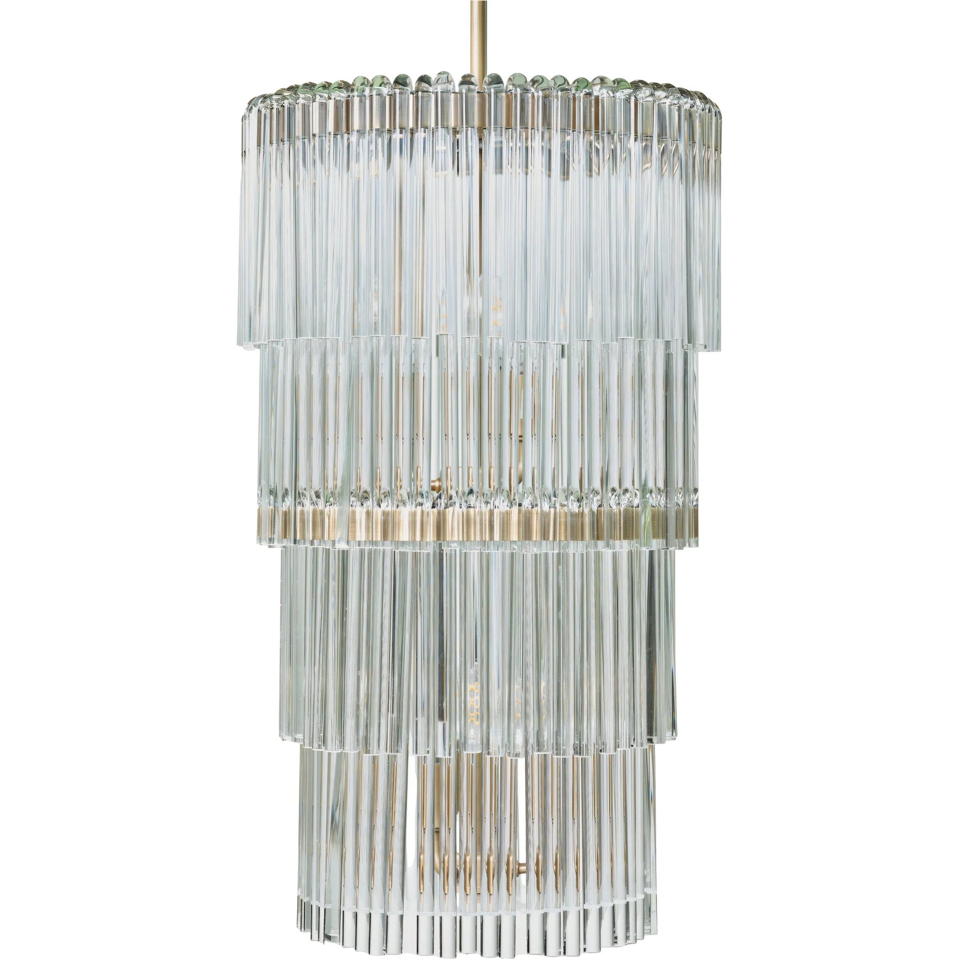 Lila 6 Light Pendant by Varaluz in bronze. Made from steel, crystal in a unique style.