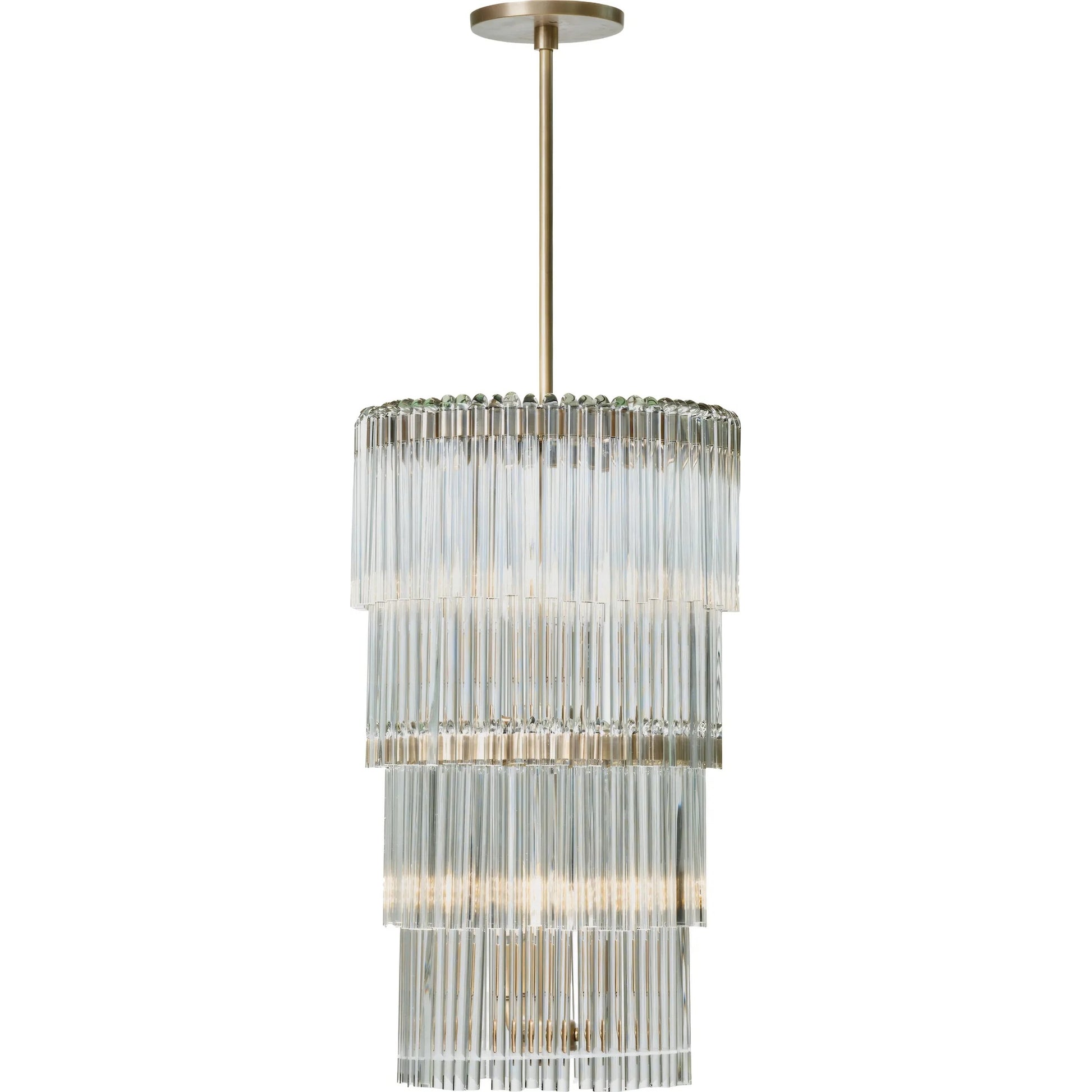 Lila 6 Light Pendant by Varaluz in bronze. Made from steel, crystal in a unique style.