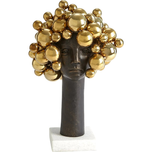 Bubbles for Brains by Global Views in butter, white, tan and marble. Made from unique in a unique style.