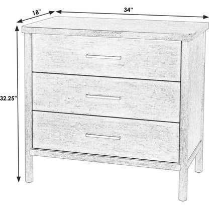 Lennon 3-Drawer Dresser by Butler Specialty Company. Made from mindi wood, mdf, mindi veneer in a modern style.